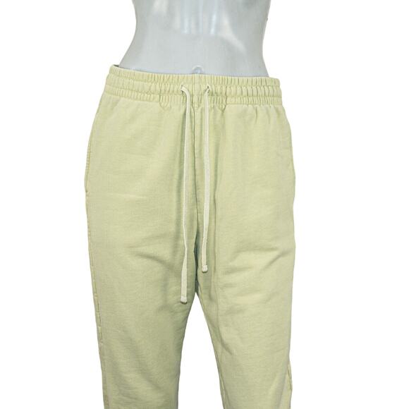 Reformation Jeans Women's French Terry Sweatpants in green fits sz Medium - Picture 7 of 8
